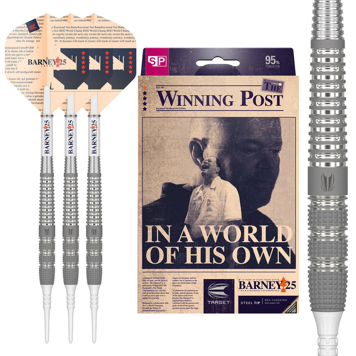 Barney 25 95% Tungsten Soft Tip Darts by Target