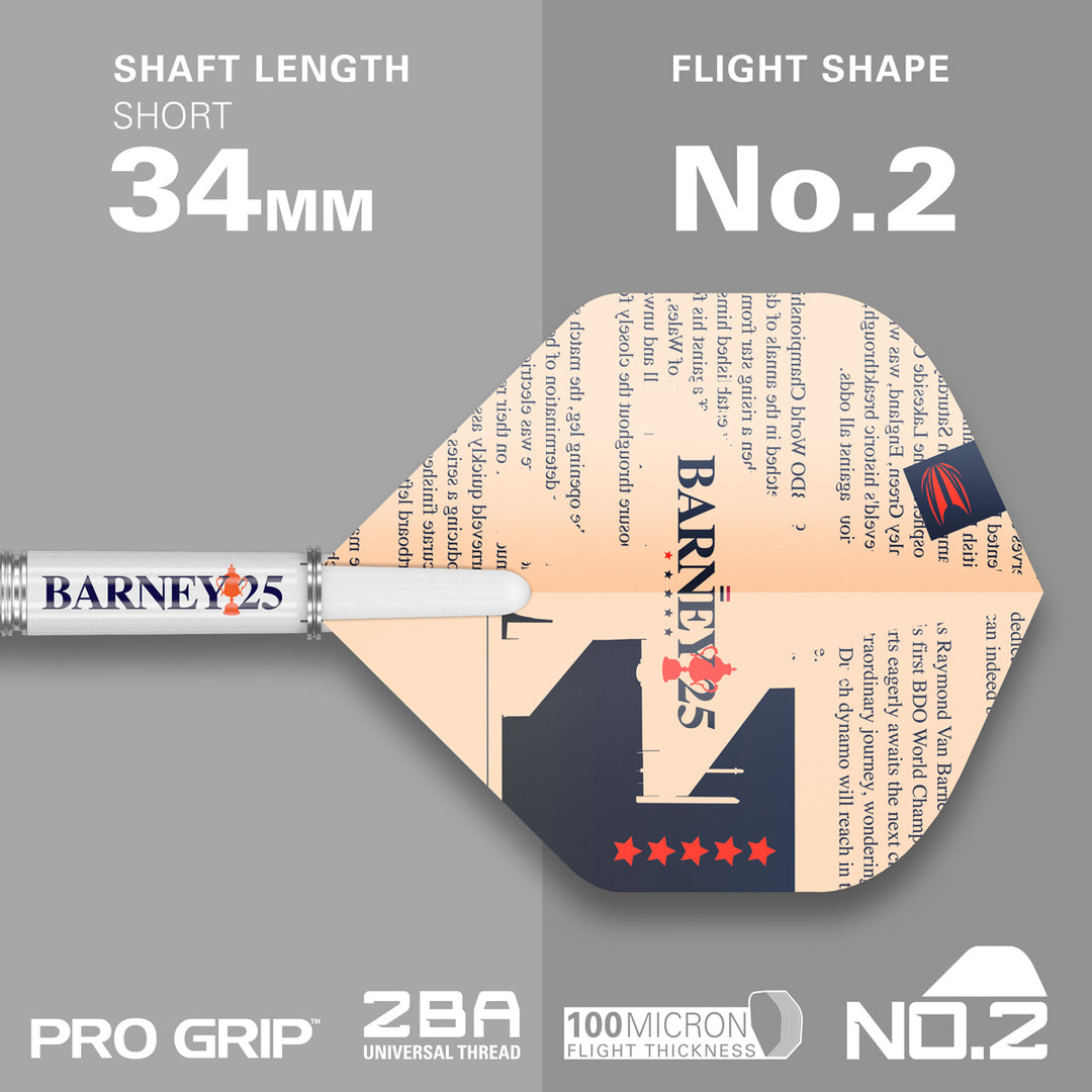 Barney 25 95% Tungsten Soft Tip Darts by Target