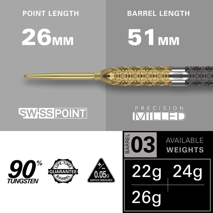 Cult Envy 03 90% Tungsten SP Steel Tip Darts by Target