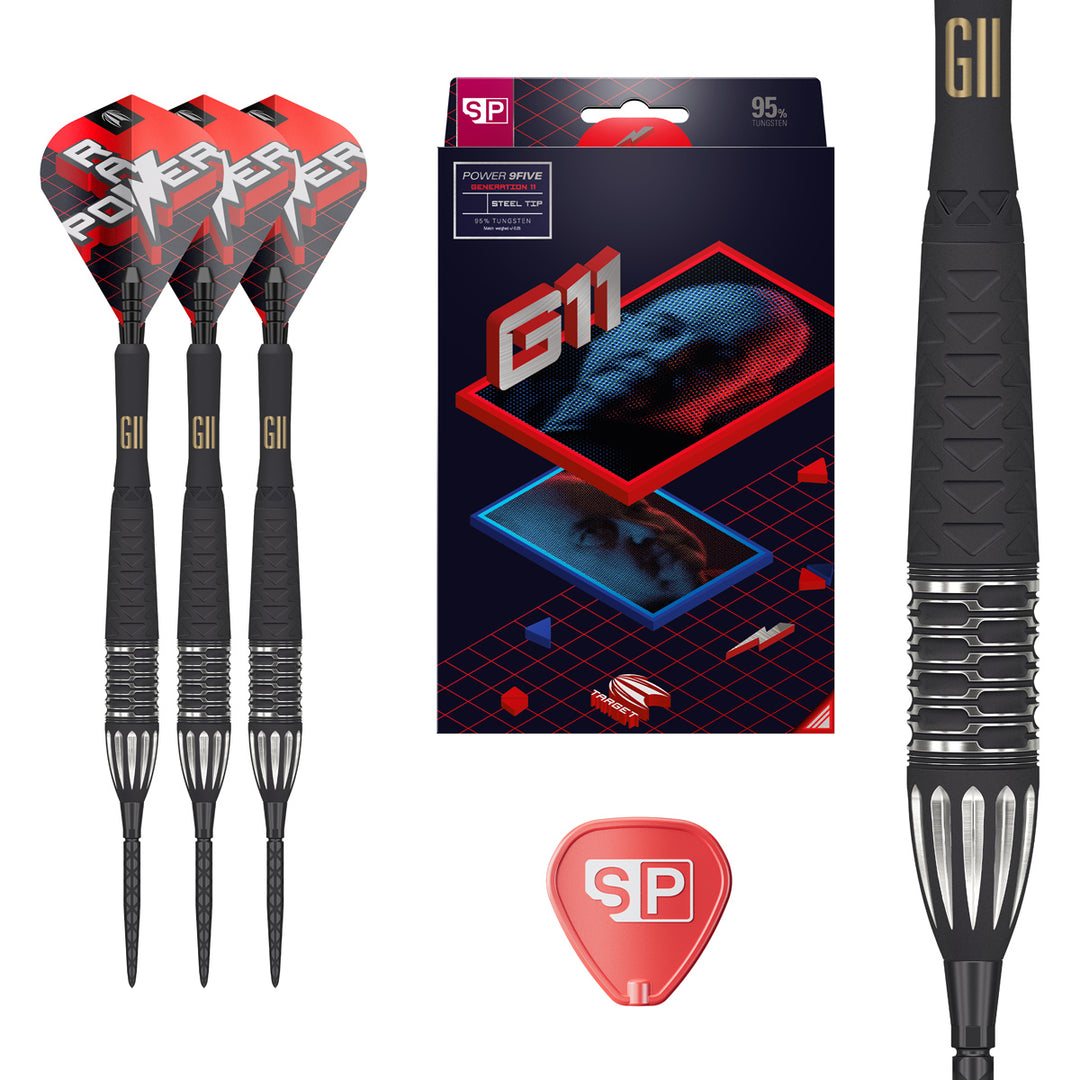 Phil Taylor Raw Power G11 95% Tungsten SP Steel Tip Darts by Target