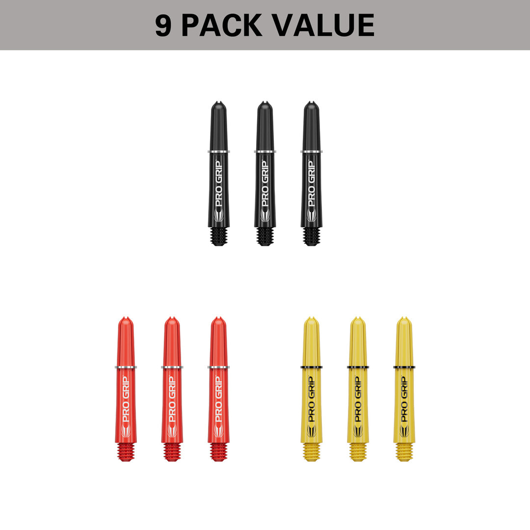 Pro Grip 3 Set Multipack Black, Red, and Yellow Dart Stems / Shafts by Target