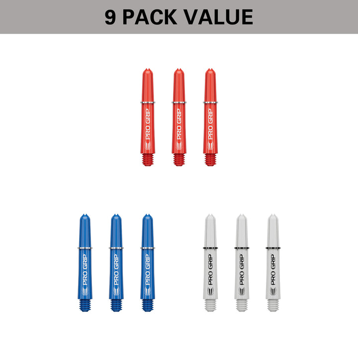 Pro Grip 3 Set Multipack Red, Blue, and White Dart Stems / Shafts by Target