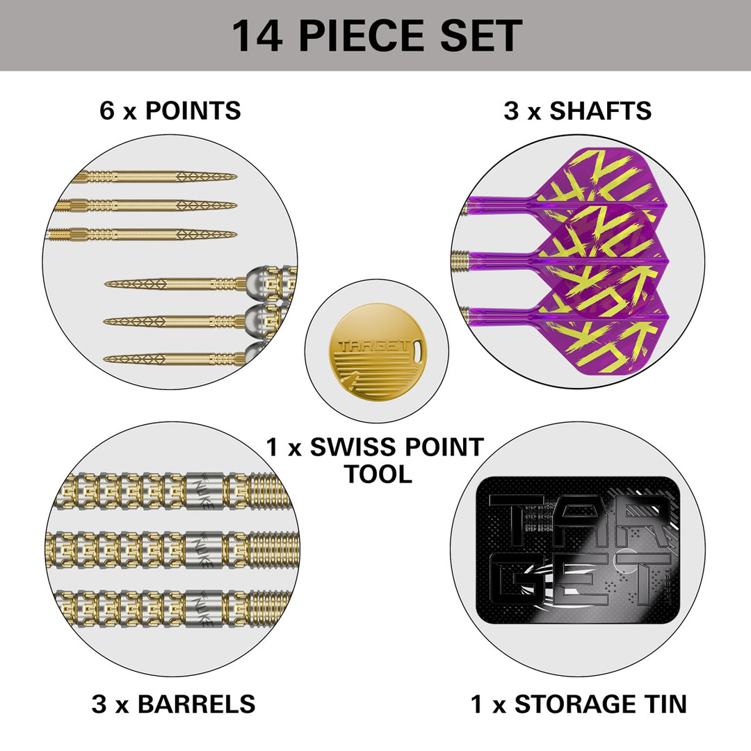 Luke Littler G1 Prodigy 90% Tungsten SP Steel Tip Darts by Target