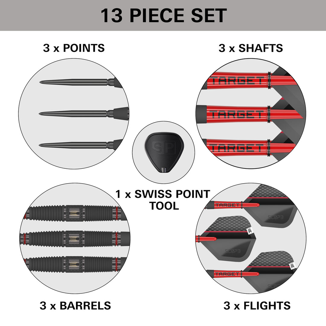 Scope 04 90% Tungsten SP Steel Tip Darts by Target