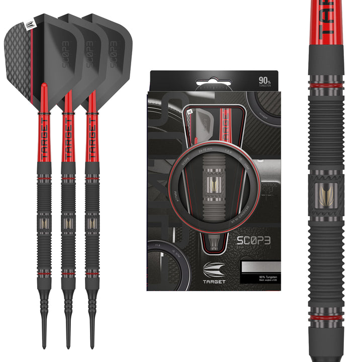 Scope 10 90% Tungsten Soft Tip Darts by Target