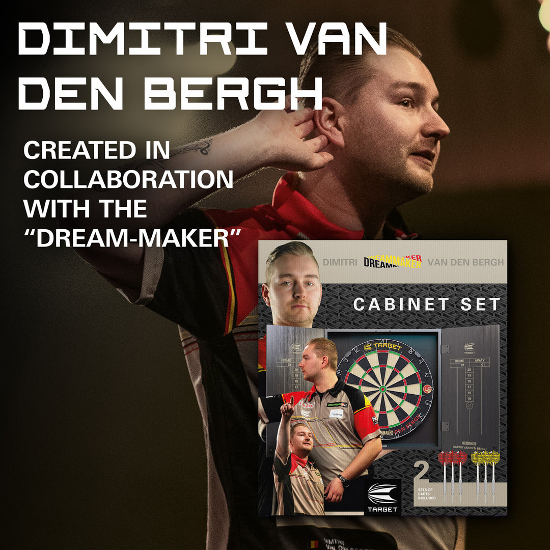 Dimitri Van Den Bergh Cabinet & Dartboard Set by Target