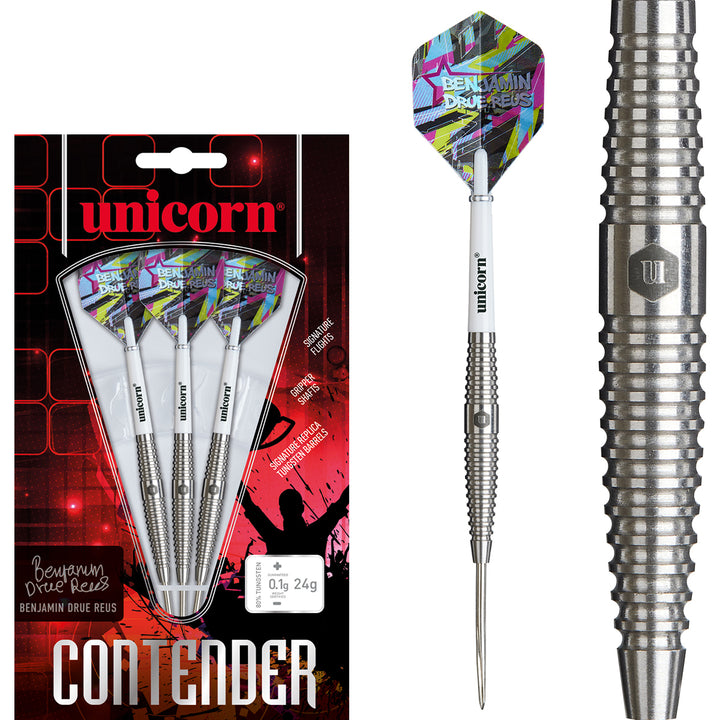 Benjamin Drue Reus 80% Tungsten Steel Tip Darts by Unicorn