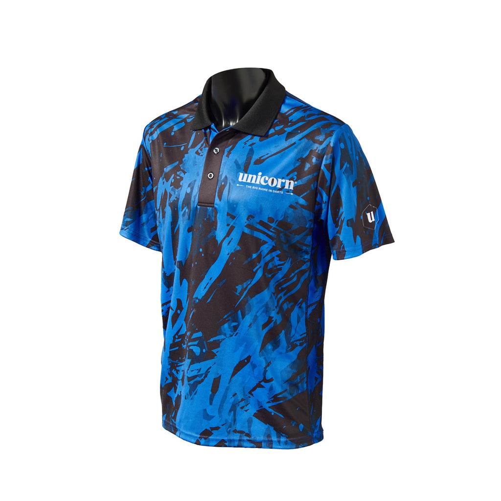 Pro Tech Camo Shirt Blue by Unicorn – Double Top Darts