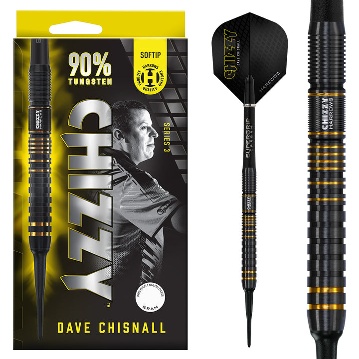 Dave Chisnall Chizzy Series 3 90% Tungsten Soft Tip Darts by Harrows