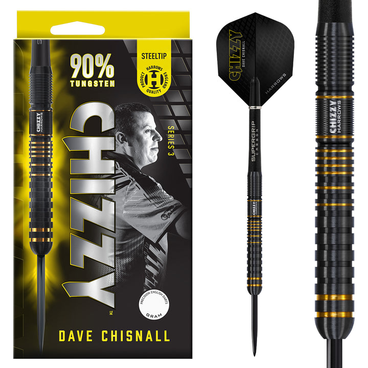 Dave Chisnall Chizzy Series 3 90% Tungsten Steel Tip Darts by Harrows