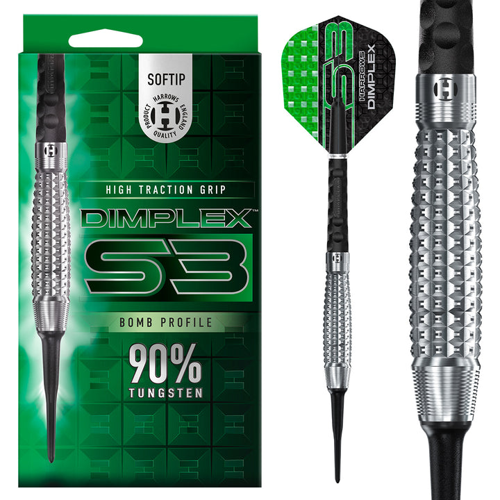 Dimplex S3 Bomb 90% Tungsten Soft Tip Darts by Harrows