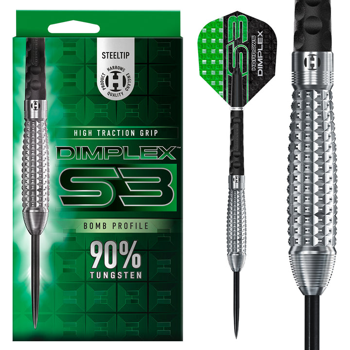 Dimplex S3 Bomb 90% Tungsten Steel Tip Darts by Harrows