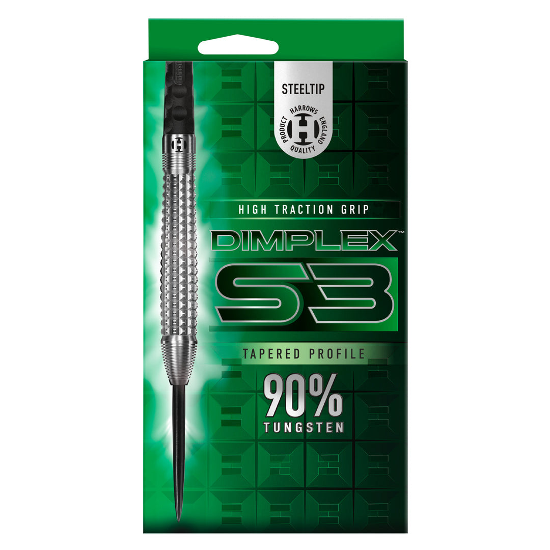 Dimplex S3 Tapered 90% Tungsten Steel Tip Darts by Harrows