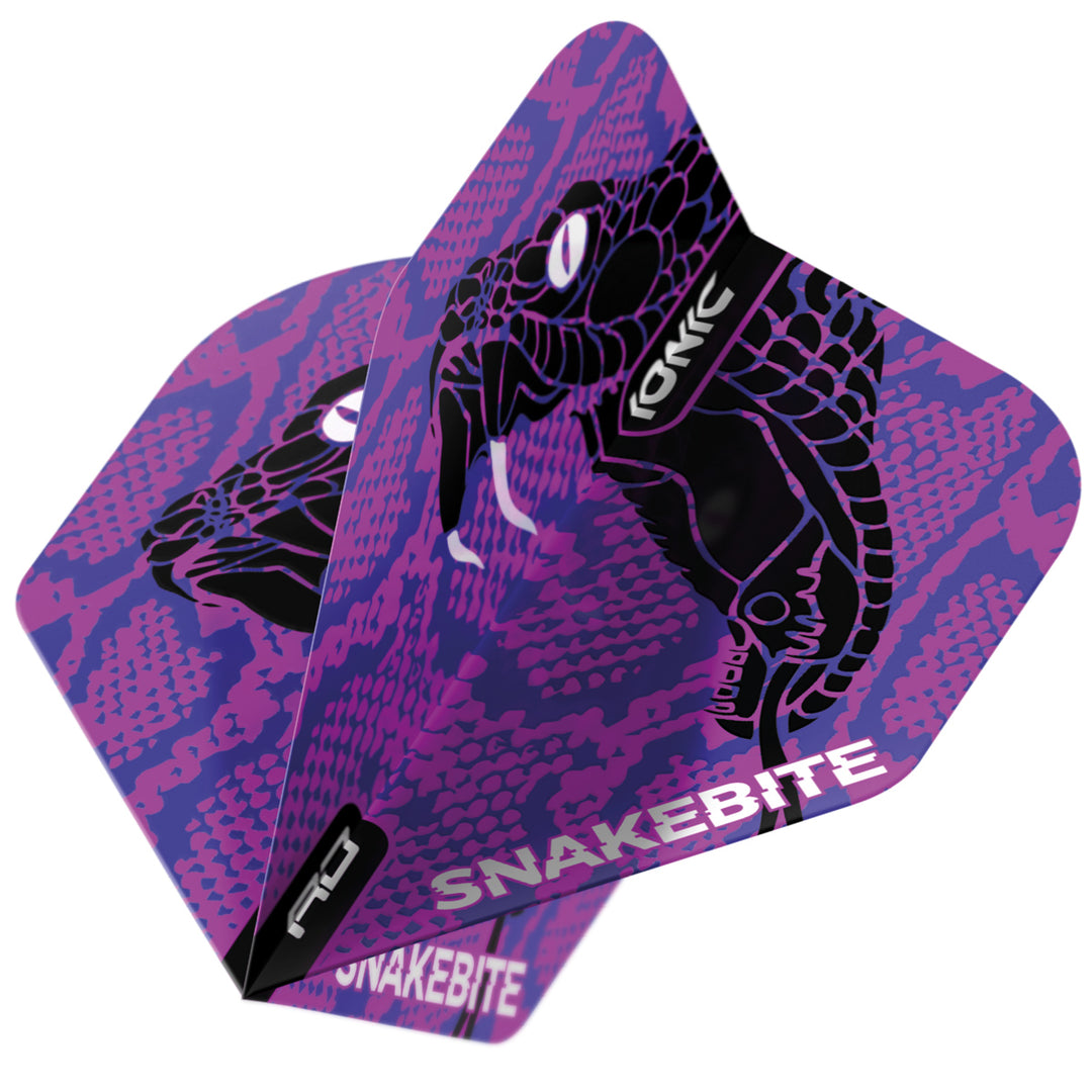 Hardcore Ionic Snakebite Purple Head Standard Dart Flights by Red Dragon