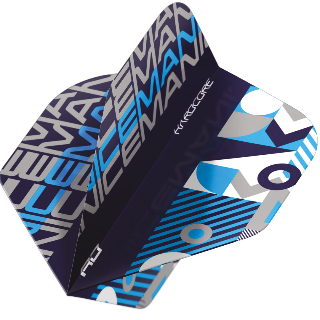 Hardcore Iceman Stack Black & Blue Standard Dart Flights by Red Dragon