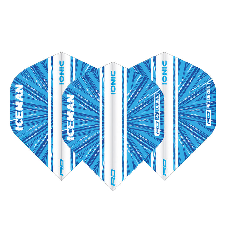 Hardcore Ionic Gerwyn Price Blue Burst Standard Dart Flights by Red Dragon