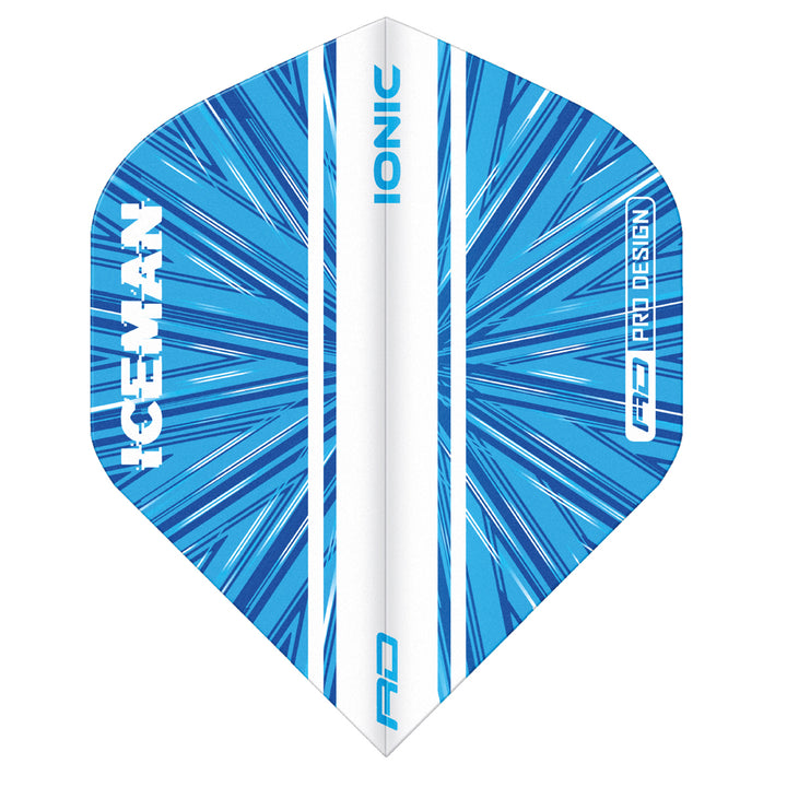 Hardcore Ionic Gerwyn Price Blue Burst Standard Dart Flights by Red Dragon