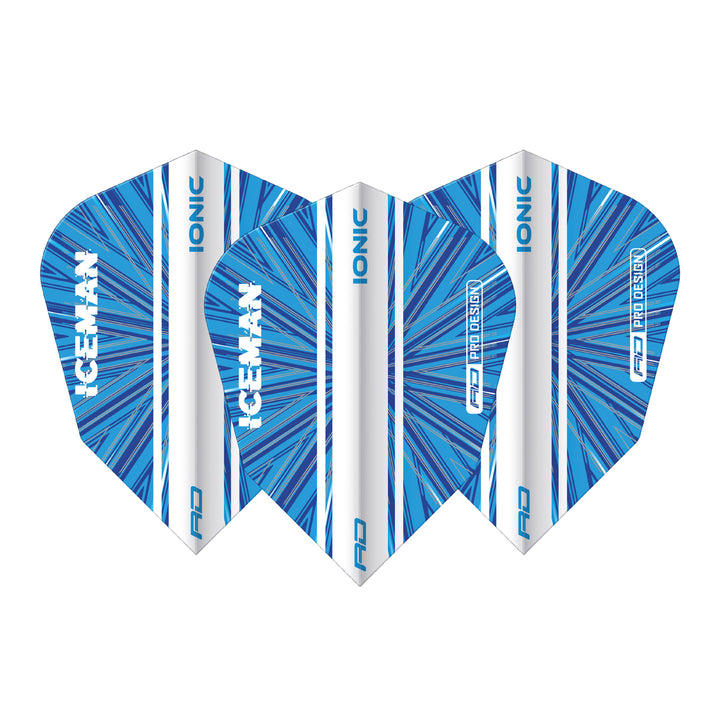 Hardcore Ionic Gerwyn Price Blue Burst V Standard Flights V-Standard Dart Flights by Red Dragon