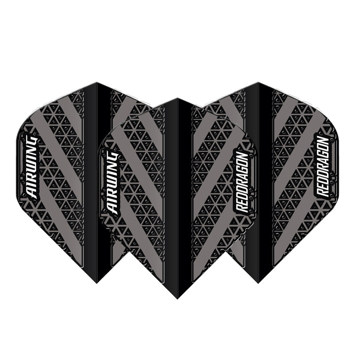 Airwing Black & Grey Standard Dart Flights by Red Dragon