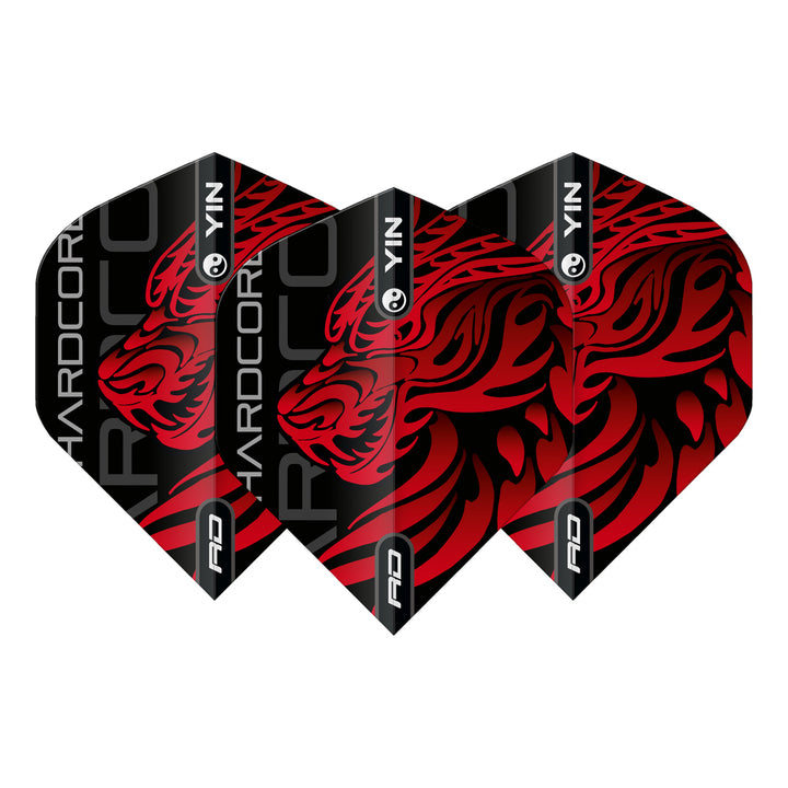 Jonny Clayton Gold & Red Yin Yang Standard Dart Flights by Red Dragon