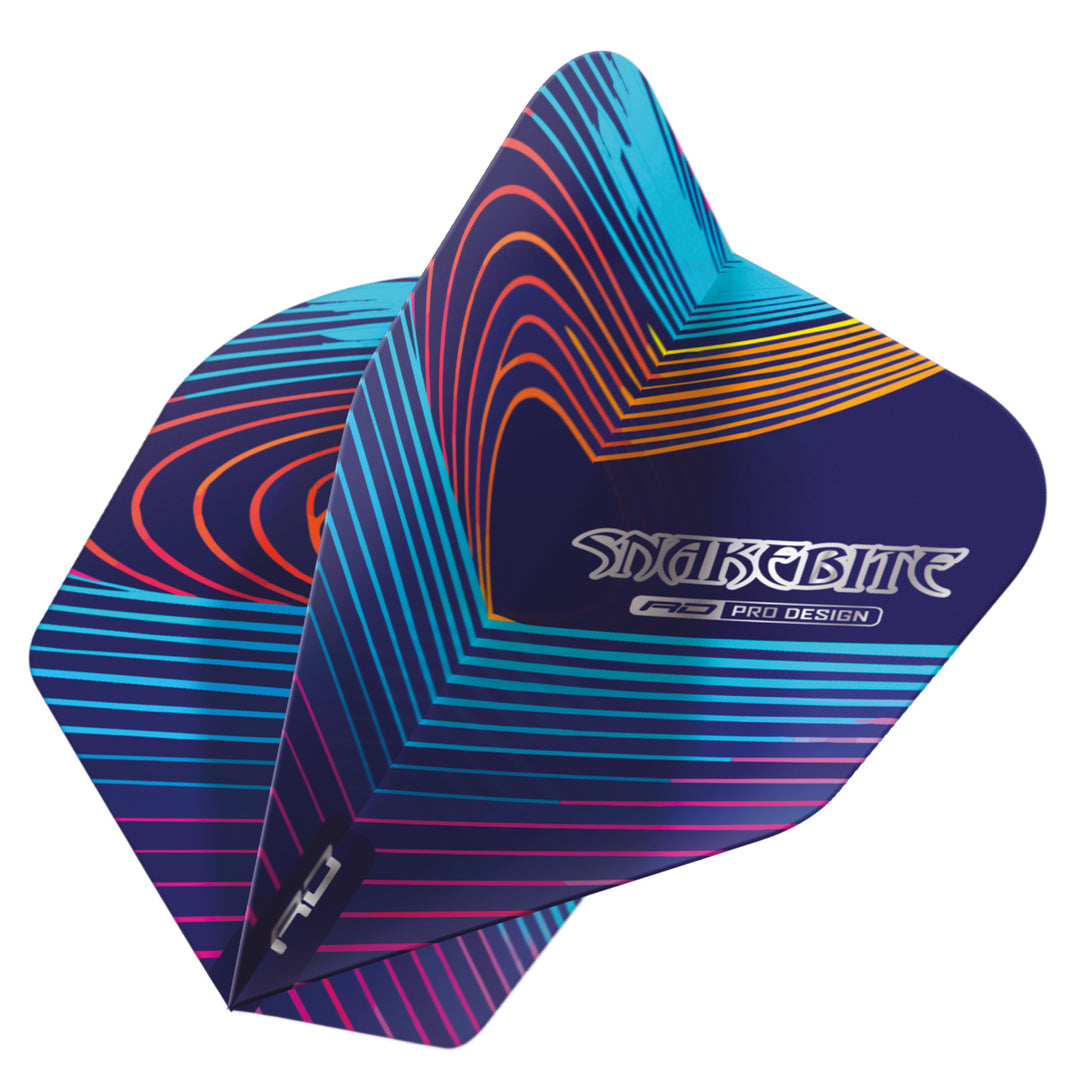 Snakebite Multi Colour Hardcore No6 Dart Flights by Red Dragon