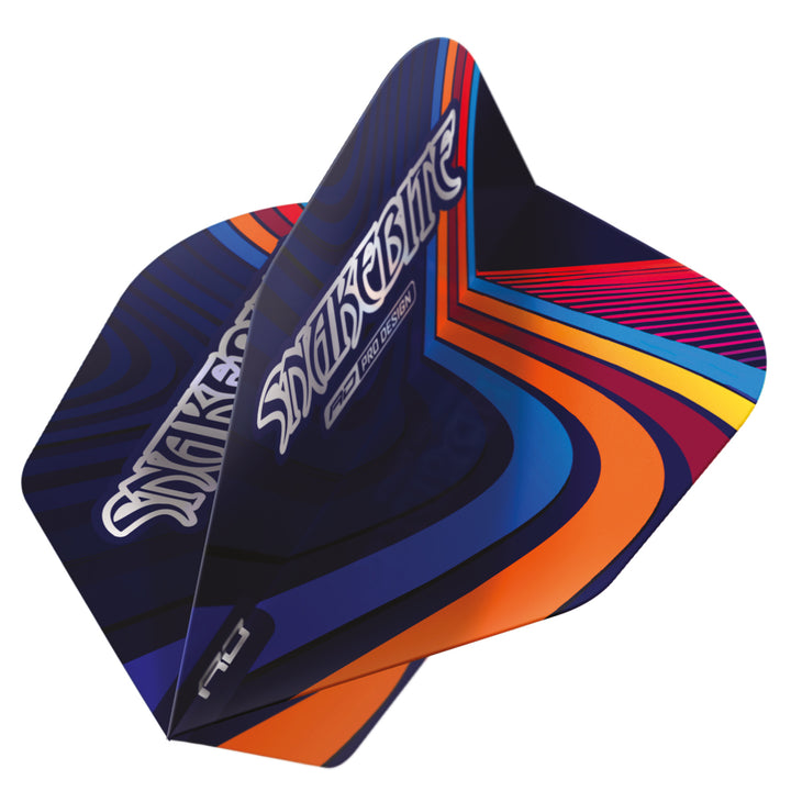 Snakebite Multi Swirl Hardcore No6 Dart Flights by Red Dragon