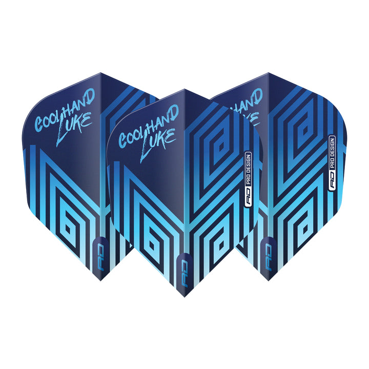 Coolhand Luke Blue Hardcore No6 Dart Flights by Red Dragon