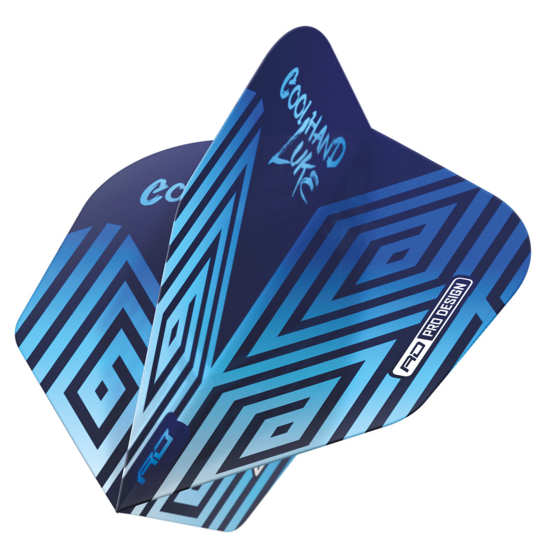 Coolhand Luke Blue Hardcore No6 Dart Flights by Red Dragon