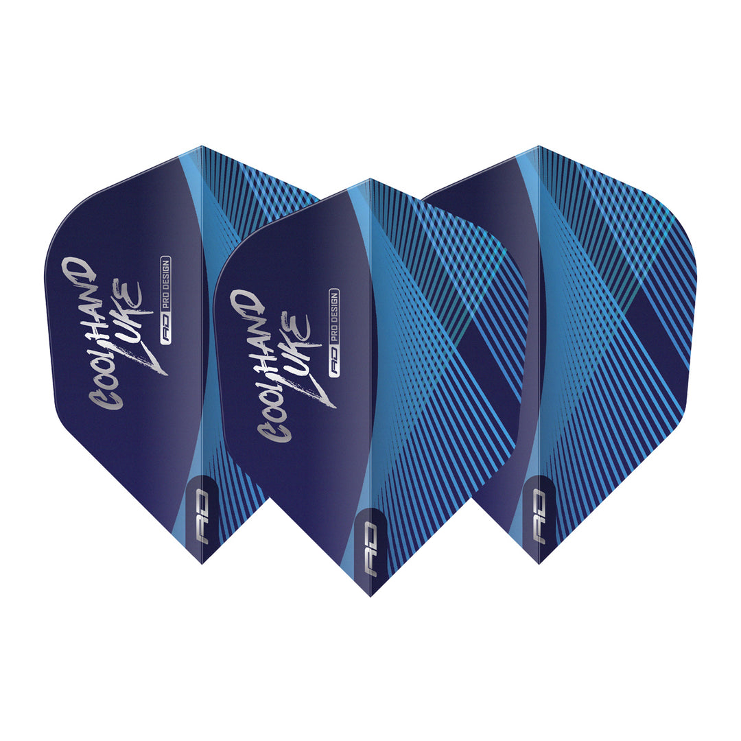 Coolhand Luke Blue & Silver Hardcore No6 Dart Flights by Red Dragon