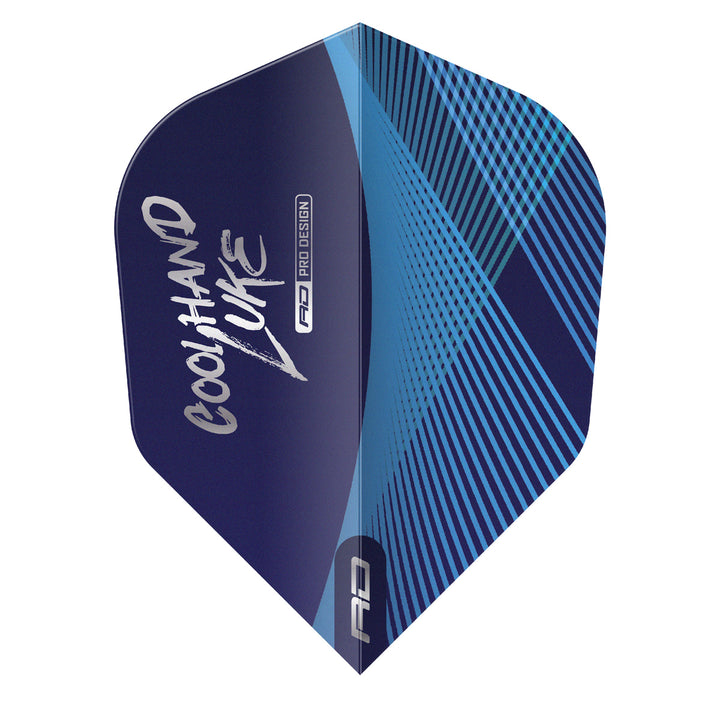 Coolhand Luke Blue & Silver Hardcore No6 Dart Flights by Red Dragon