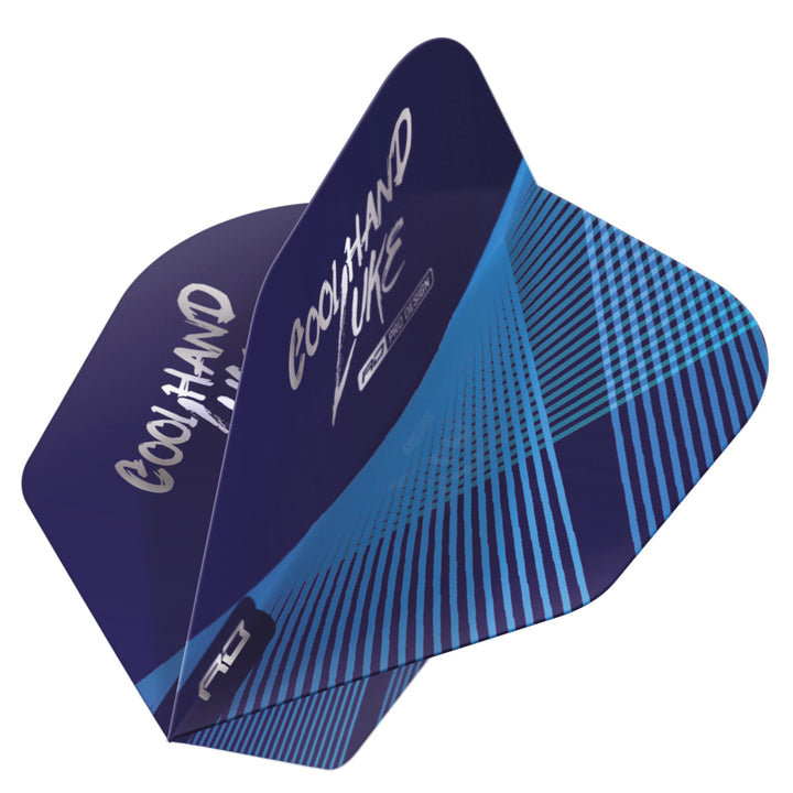 Coolhand Luke Blue & Silver Hardcore No6 Dart Flights by Red Dragon