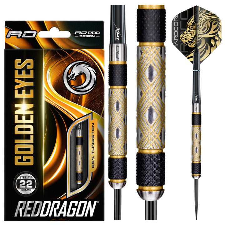 Golden Eye 85% Tungsten Steel Tip Darts by Red Dragon