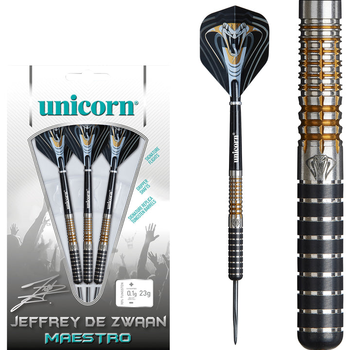 Jeffrey De Zwaan Maestro P3 90% Tungsten Steel Tip Darts by Unicorn