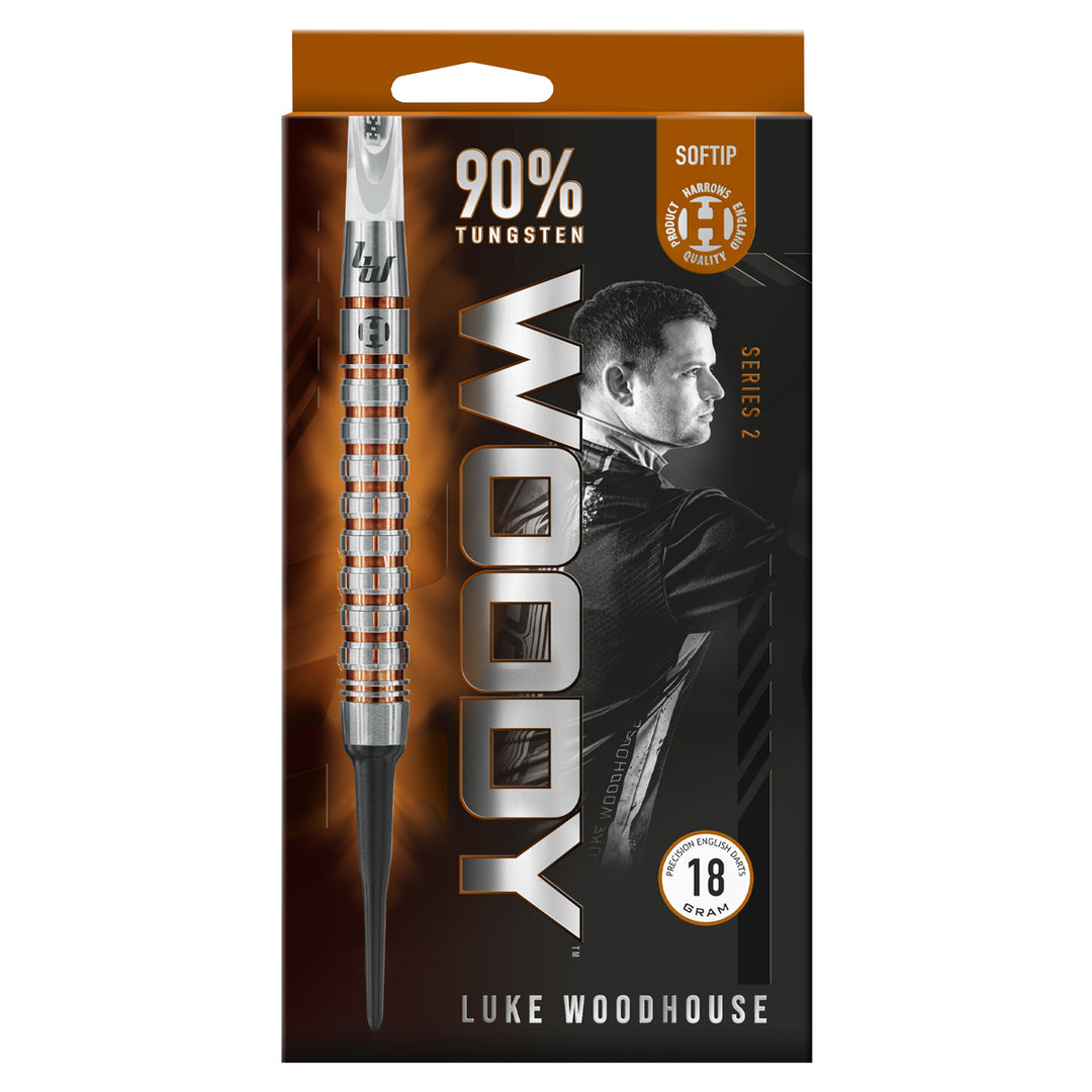 Luke Woodhouse Series 2 90% Tungsten Soft Tip Darts by Harrows