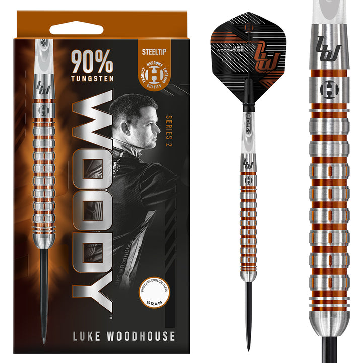 Luke Woodhouse Series 2 90% Tungsten Steel Tip Darts by Harrows