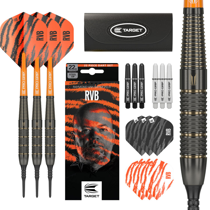 Raymond Van Barneveld RVB Brass Soft Tip Darts by Target