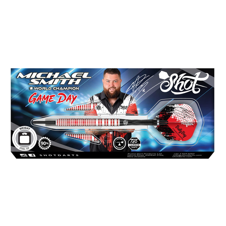 Michael Smith Game Day 90% Tungsten Steel Tip Darts by Shot