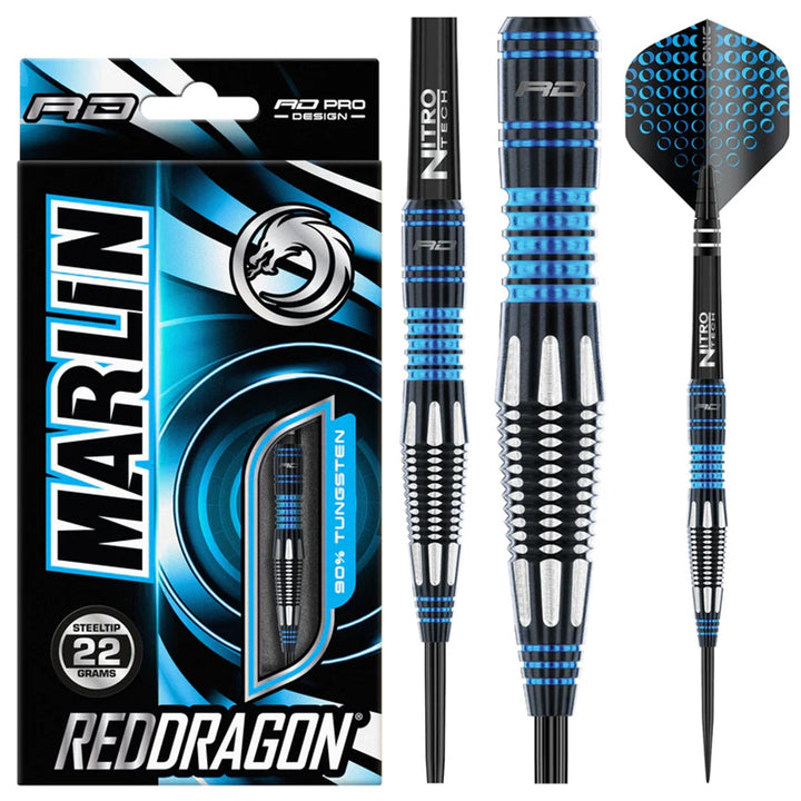 Marlin 90% Tungsten Steel Tip Darts by Red Dragon