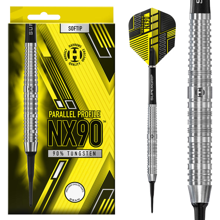 NX90 Parallel 90% Tungsten Soft Tip Darts by Harrows