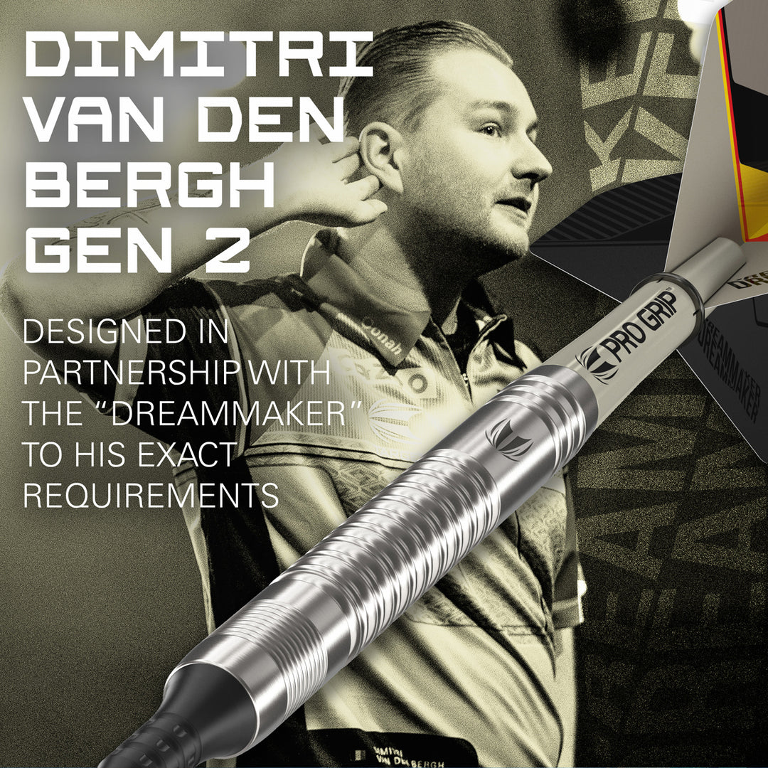 Dimitri van den Bergh G2 90% Tungsten Soft Tip Darts by Target