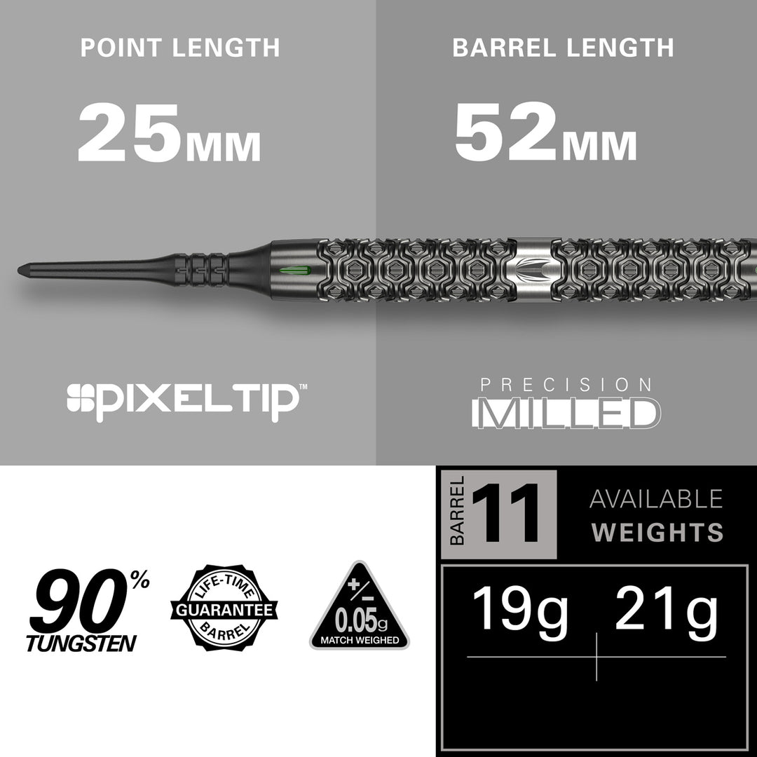 Cult 11 90% Tungsten Soft Tip Darts by Target