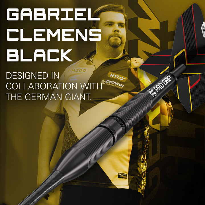 Gabriel Clemens Black 90% Tungsten Steel Tip Darts by Target