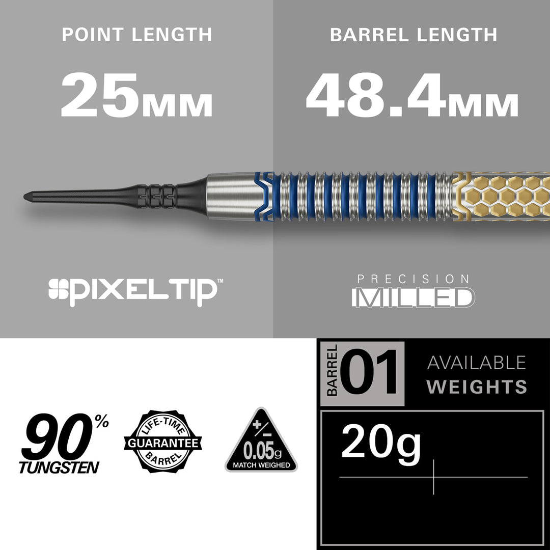 Josh Rock G1 90% Tungsten Soft Tip Darts by Target