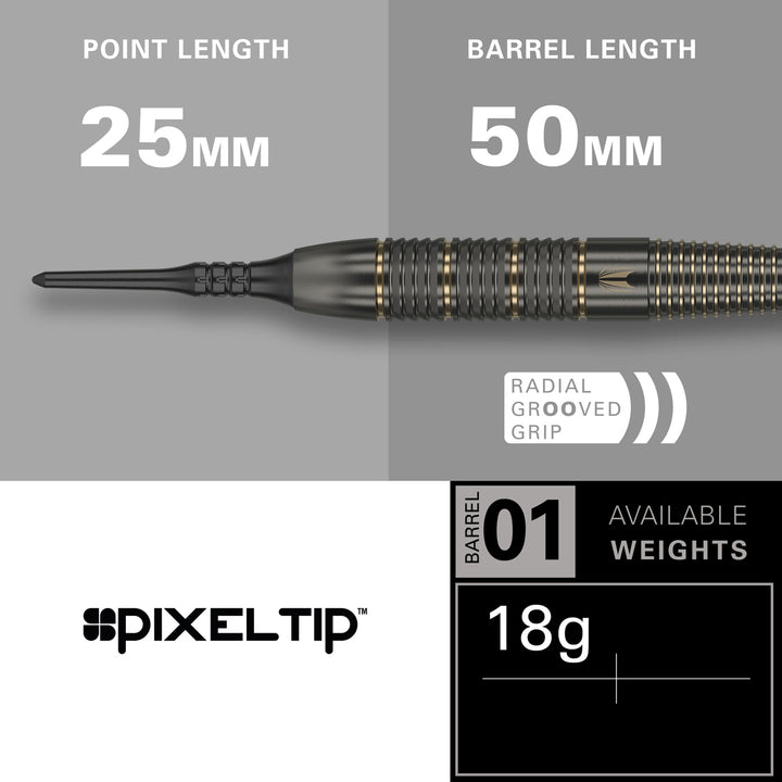 Raymond Van Barneveld RVB Brass Soft Tip Darts by Target