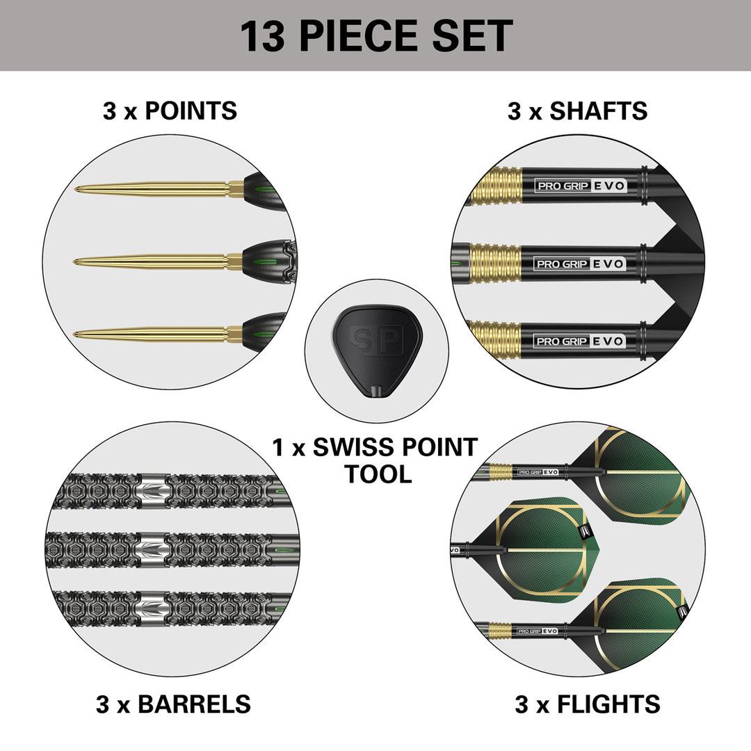 Cult SP02 90% Tungsten Swiss Point Steel Tip Darts by Target