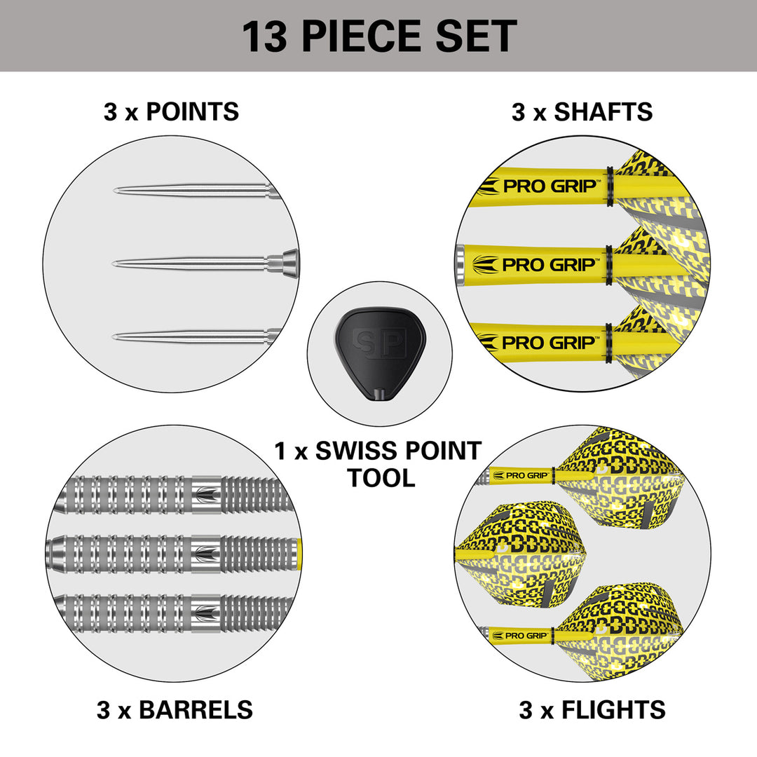 Bolide 02 Swiss Point 90% Tungsten Steel Tip Darts by Target