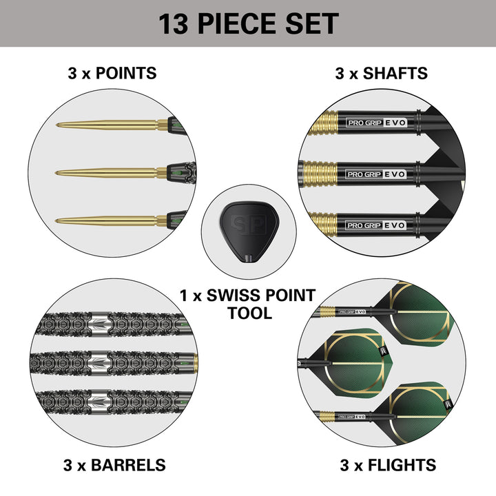 Cult SP01 90% Tungsten Swiss Point Steel Tip Darts by Target