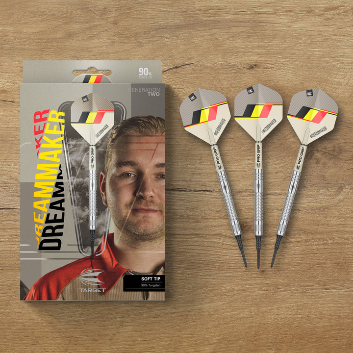 Dimitri van den Bergh G2 90% Tungsten Soft Tip Darts by Target