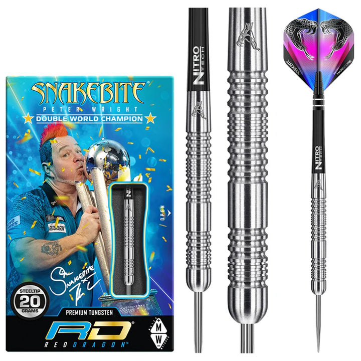 Peter Wright Euro 11 90% Tungsten Steel Tip Darts by Red Dragon