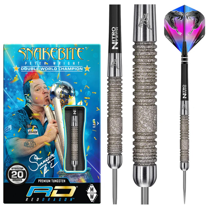 Peter Wright Euro 11 Element 90% Tungsten Steel Tip Darts by Red Dragon